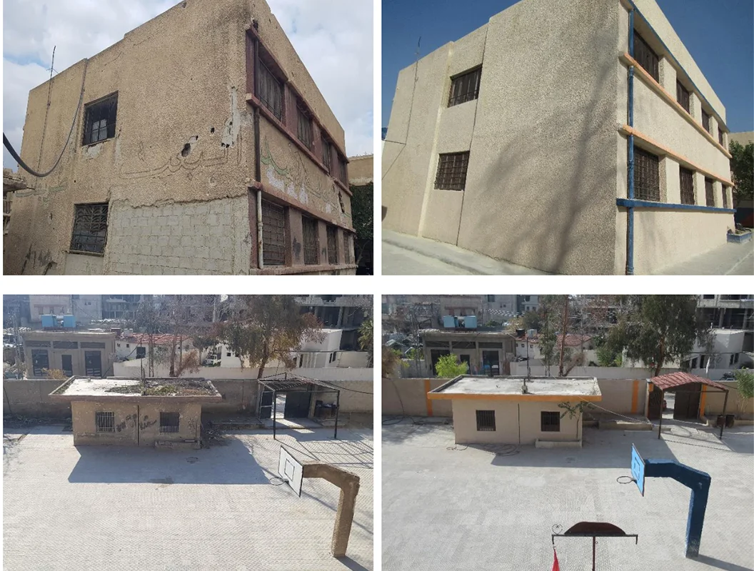 طفلة تتابع دراستها في صف مدرسي